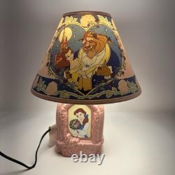 Vintage Disney Beauty and the Beast Belle Glow in the Dark Lamp Tested HTF