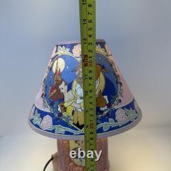 Vintage Disney Beauty and the Beast Belle Glow in the Dark Lamp Tested HTF