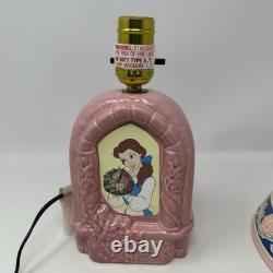 Vintage Disney Beauty and the Beast Belle Glow in the Dark Lamp Tested HTF