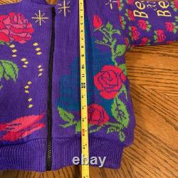 Vintage Disney Beauty and the Beast Sherpa Jacket & Mittens- Kids 5/6 RARE