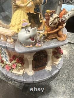 Vintage Disney Beauty and the Beast Snowglobe Musical Belle and Beast