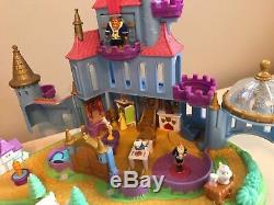 Vintage Disney Polly Pocket Beauty/ The Beast Castle 100% COMPLETE All Figures