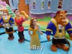 Vintage Disney Polly Pocket Beauty and The Beast Castle Complete All Figures