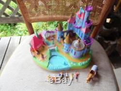 Vintage Disney Polly Pocket Beauty and The Beast Castle Complete All Figures