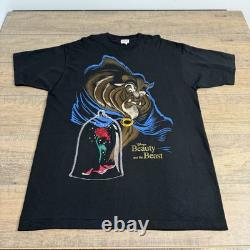 Vintage Disney Store Beauty And The Beast T-Shirt (2XL) Tall Fit Flawless B11