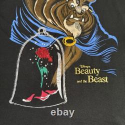 Vintage Disney Store Beauty And The Beast T-Shirt (2XL) Tall Fit Flawless B11
