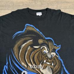 Vintage Disney Store Beauty And The Beast T-Shirt (2XL) Tall Fit Flawless B11
