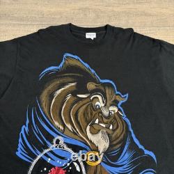 Vintage Disney Store Beauty And The Beast T-Shirt (2XL) Tall Fit Flawless B11