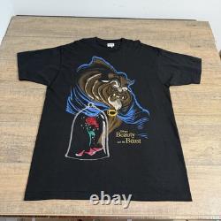 Vintage Disney Store Beauty And The Beast T-Shirt (2XL) Tall Fit Flawless B11