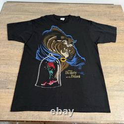 Vintage Disney Store Beauty And The Beast T-Shirt (2XL) Tall Fit Flawless B11