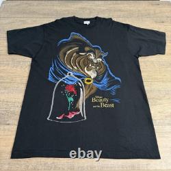 Vintage Disney Store Beauty And The Beast T-Shirt (2XL) Tall Fit Flawless B11