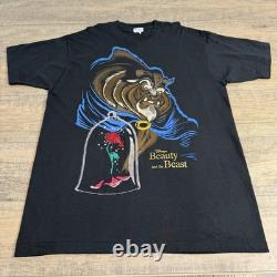 Vintage Disney Store Beauty And The Beast T-Shirt (2XL) Tall Fit Flawless B11