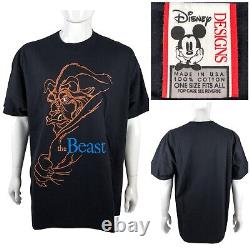 Vintage Disney THE BEAST T-Shirt Size XL 2XL One Size Made In The USA The Beauty