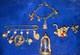 Vintage Signed Disney Jewelry Lot Mickey Pooh Charm Bracelet Beauty Beast