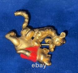 Vintage Signed Disney Jewelry Lot Mickey Pooh Charm Bracelet Beauty Beast