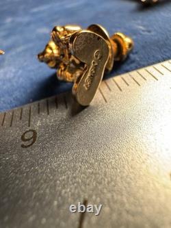 Vintage Signed Disney Jewelry Lot Mickey Pooh Charm Bracelet Beauty Beast