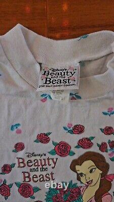 Vintage Single Stitch Disney Beauty And The Beast Belle All Over Print Tee 5/6