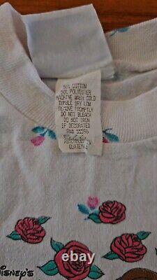 Vintage Single Stitch Disney Beauty And The Beast Belle All Over Print Tee 5/6