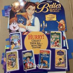 Vintage Walt Disney Tinker Bell Beauty & Beast Castle Cardboard Movie Standee