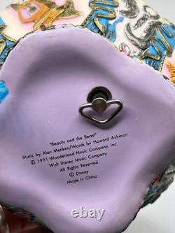 Vtg 1991 Disney Beauty & the Beast Music Box Works