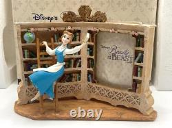 Vtg Disney Beauty and the Beast Belle in Library Rare Picture Frame 1990s New