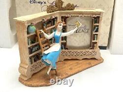 Vtg Disney Beauty and the Beast Belle in Library Rare Picture Frame 1990s New
