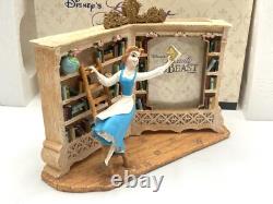 Vtg Disney Beauty and the Beast Belle in Library Rare Picture Frame 1990s New