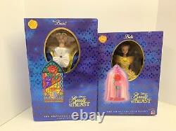 Vtg Disney's Beauty and the Beast Signature Collection Belle & Beast Barbie Set