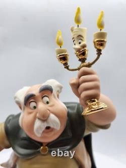 WDCC Disney Beauty & Beast Maurice & Lumiere Is Someone There New, Box/COA