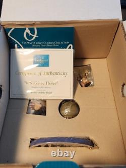 WDCC Disney Beauty & Beast Maurice & Lumiere Is Someone There New, Box/COA