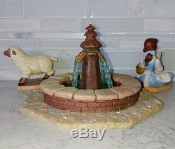 WDCC Disney Beauty and the Beast 3pc Set Belle Sheep Fountain withCOA's + MORE