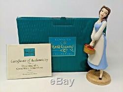 WDCC Disney Belle Beauty & The Beast Dreaming Great Wide Somewhere Box COA A003