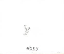 Walt Disney Beauty And The Beast Lumiere Original Animation Art Page Drawing