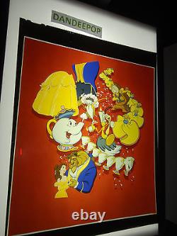 Walt Disney Beauty and The Beast 1981 Gift Wrap Transparency Animation Cell 8x10