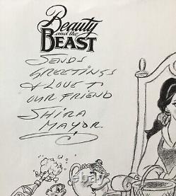 Walt Disney Beauty and the Beast Sketches from Disney Park Artist Custom Framed