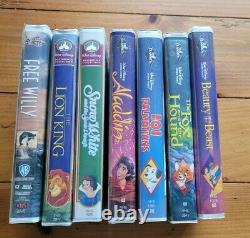 Walt Disney Black Diamond VHS lot 101 Dalmatians, Aladdin, beauty and the beast