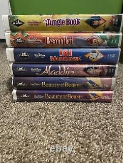 Walt Disney Black Diamond Vhs Lot (1)Sealed Beauty And The Beast Rest Are Used
