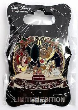 Walt Disney Imagineering WDI D23 Beauty and the Beast Thanksgiving Pin LE 250