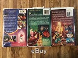 Walt Disney Rare Collection VHS The Lion King Beauty & The Beast Aladdin