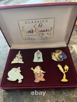 Wdcc Walt Disney Classic Collection Beauty And The Beast 6 Pin Set Cogsworth