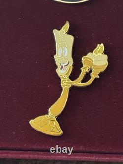 Wdcc Walt Disney Classic Collection Beauty And The Beast 6 Pin Set Cogsworth
