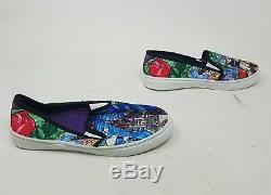 Women's M 7-8 Disney Beauty And The Beast Stained Glass Belle Rose Slip On Shoes