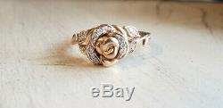 Zales Enchanted Collection Disney Beauty & Beast Belle Rose Gold Ring size 6.5